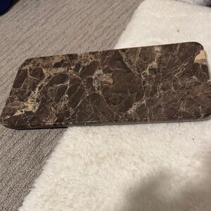 CB2 Brown Marble Vanity Tray